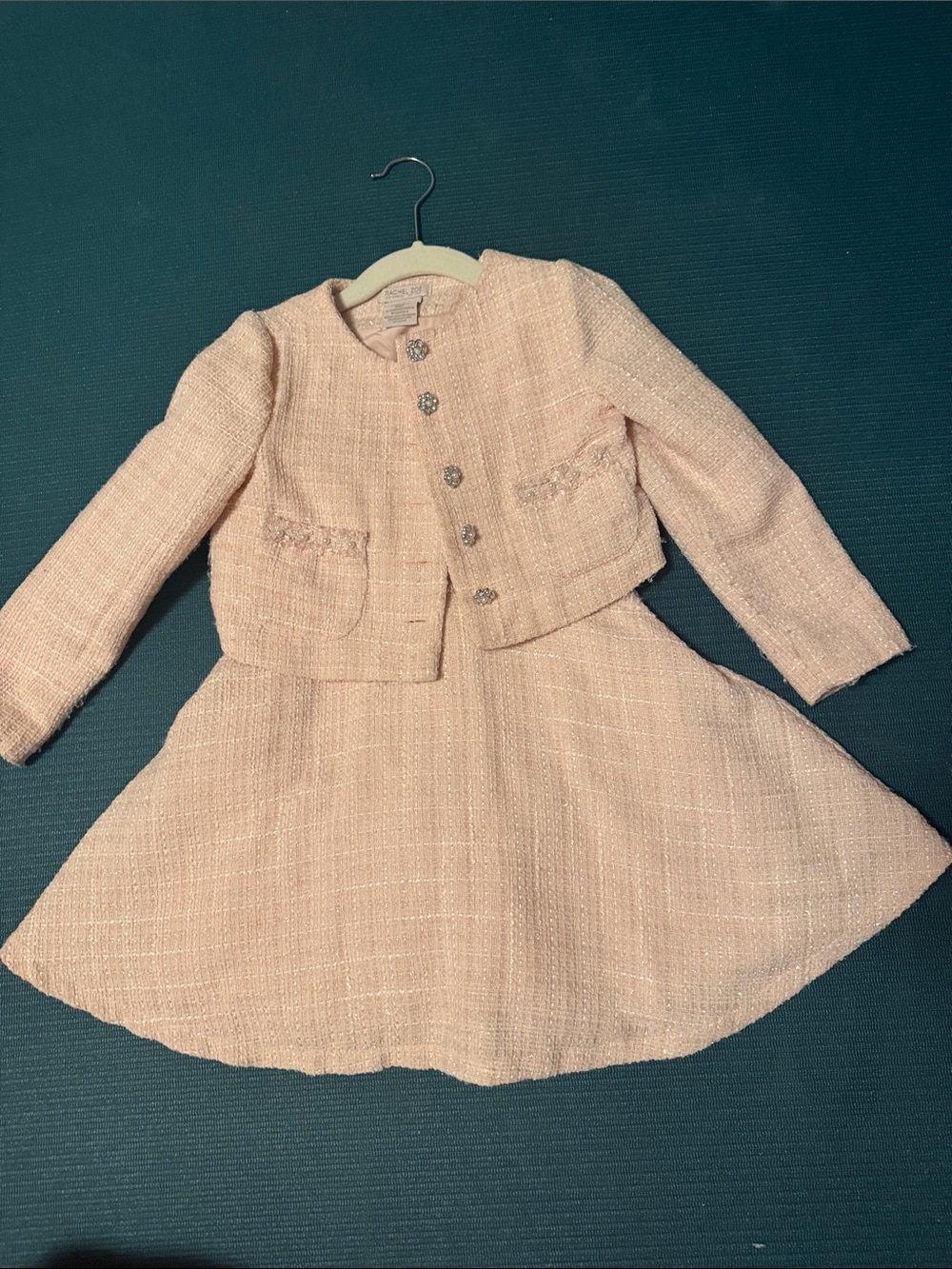 Rachel Zoe Light Pink Tweed Jacket and Skirt Set